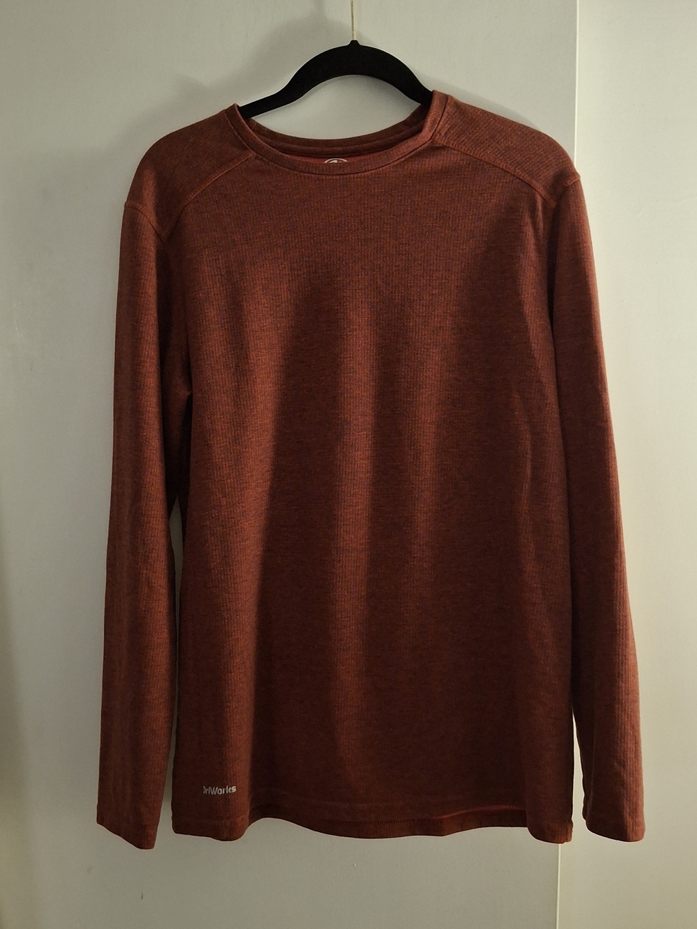 Athletic Works Men's Long Sleeve Crewneck Top - Rust